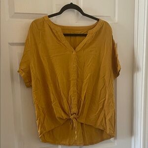 Ava & Viv Mustard Tie Shirt